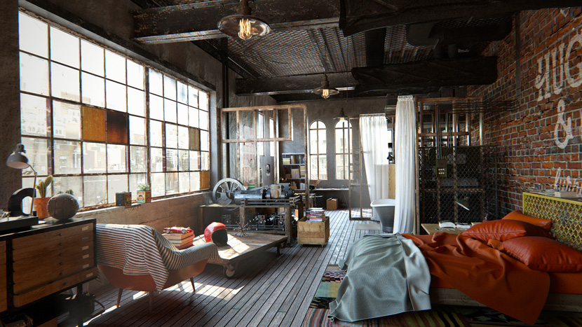 Architectural visualization| 'Whola Lotta Loft' | Yarko Kushta