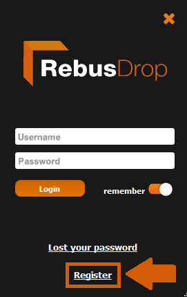 RebusDrop注册按钮