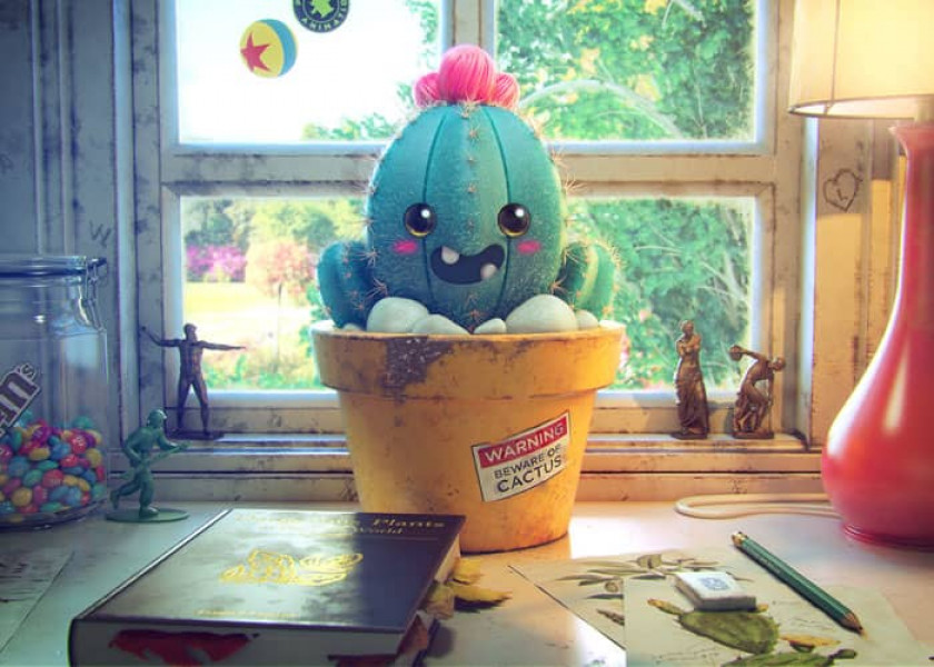 3D Cartoon Cactus