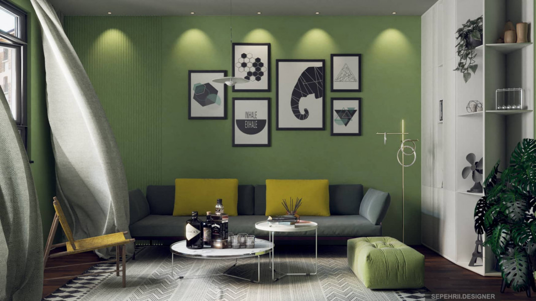 Modern green apartment