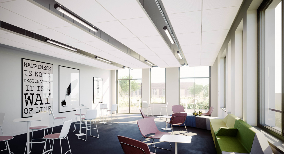 room with colorful chairs Archviz