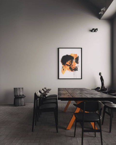 Rendered dining room by Shaygan Shamlou