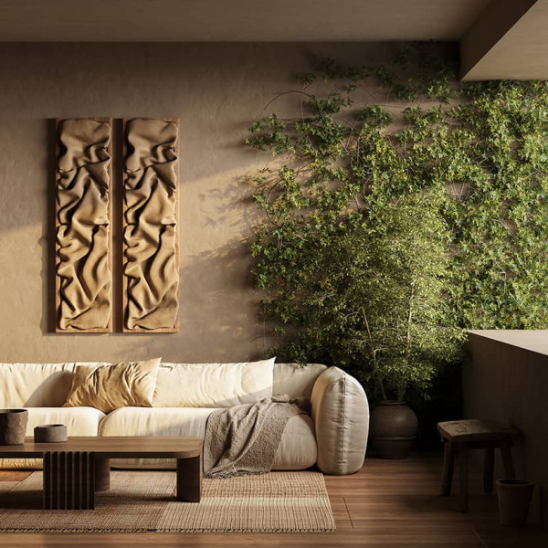 rendered 3D living room