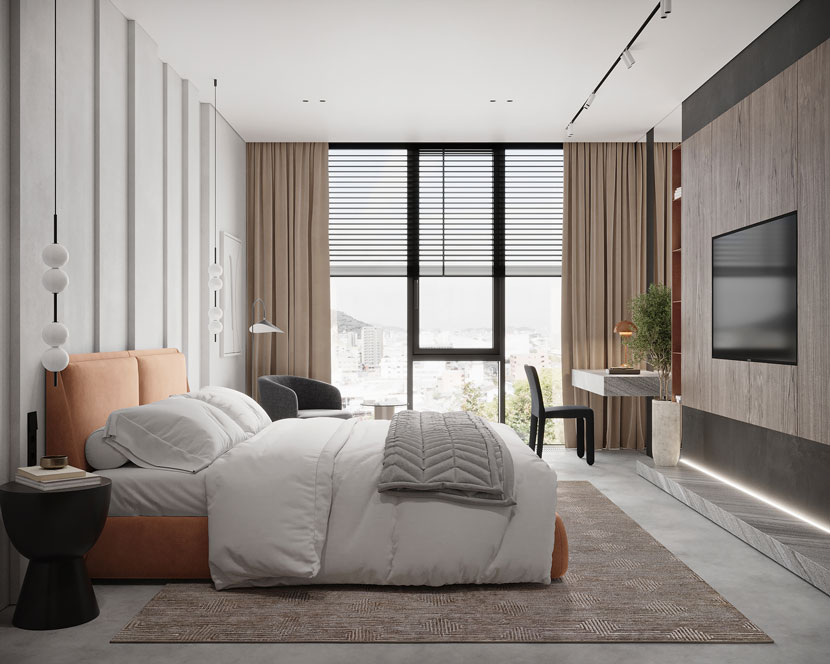 bedroom interior rendering