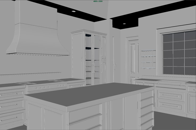 kitchen modeling - background